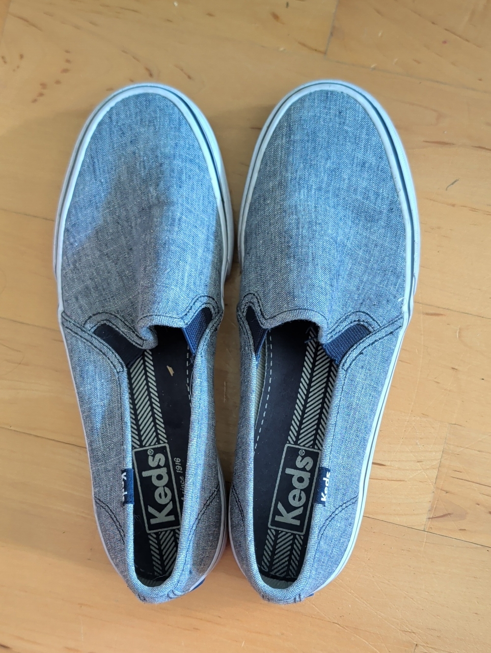Keds Slip-On Canvas Sneakers in Chambray Blue Size 7